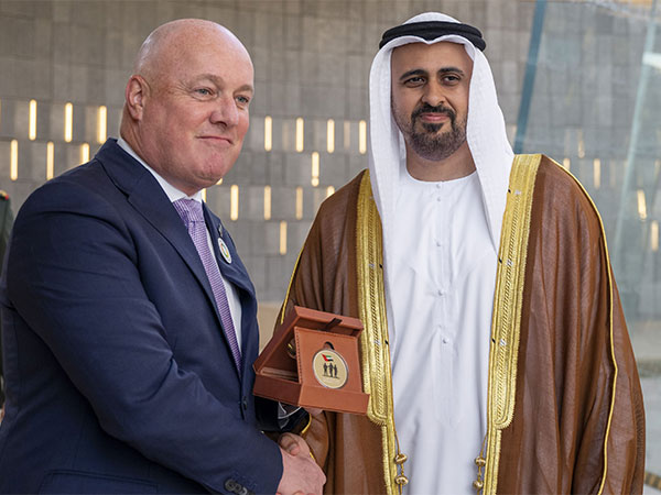 Theyab bin Mohamed bin Zayed receives Prime Minister of New Zealand at Wahat Al Karama (Photo: WAM)