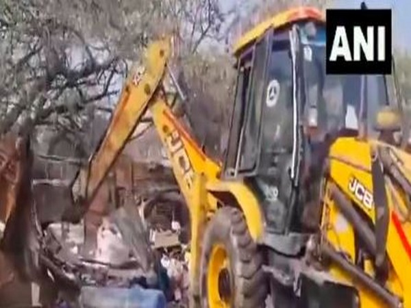 Visuals of the anti-encroachment drive (Photo/ANI) 