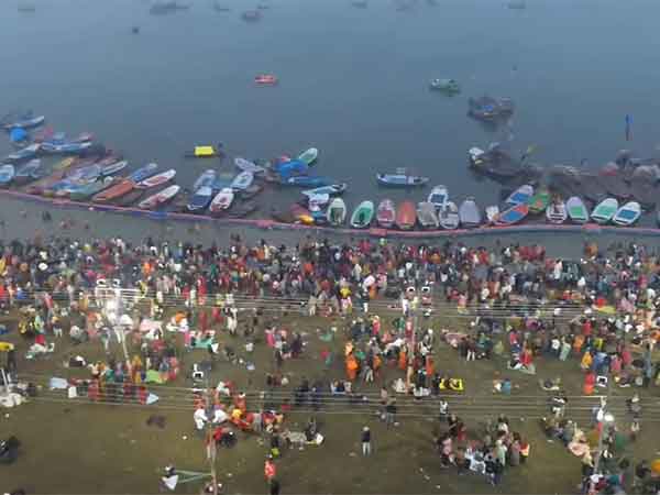Viusal from Prayagraj. (Photo/ANI)