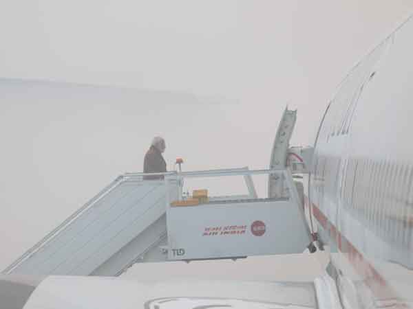 Prime Minister Narendra Modi emplanes for Mumbai (Photo/ANI)  