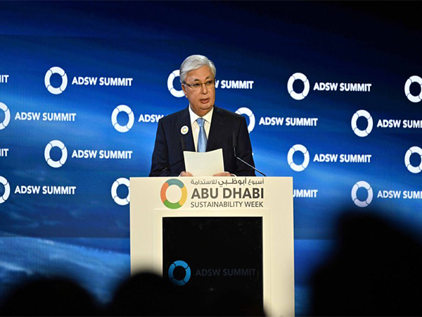 Kazakhstan President Kassym-Jomart Tokayev at the Abu Dhabi Sustainability Week Summit (Image Credit: X/@aqorda_press)