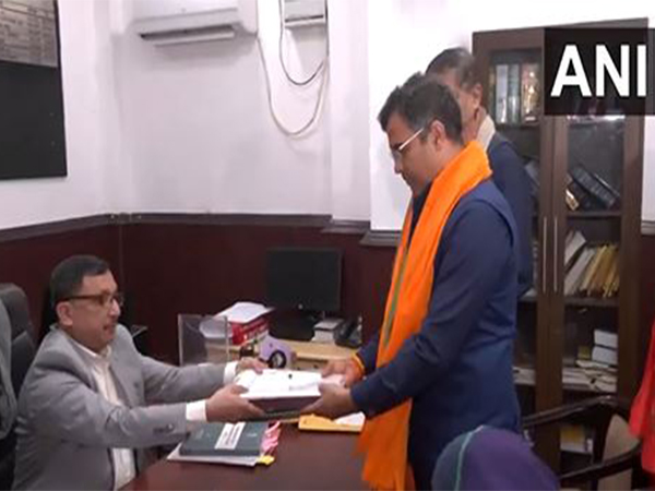 BJP New Delhi candidate Parvesh Verma files his nomination (Photo/ANI)  