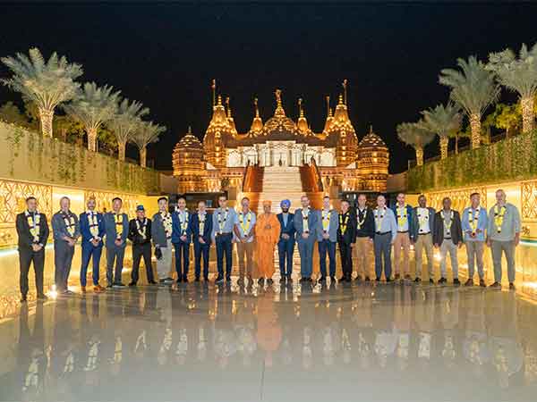 Delegates of 20 nations at BAPS (Image: X@AbuDhabiMandir)