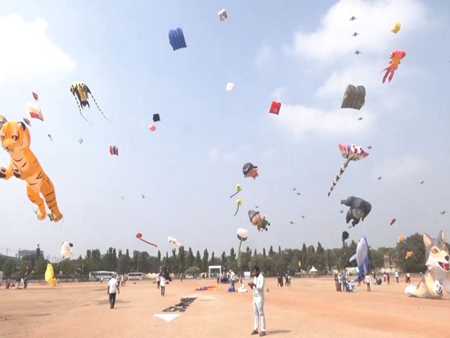 Enormous kites paint skies at International Kite Sweet Festival (Photo/ANI)