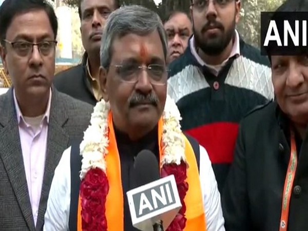 Satish Upadhyay, BJP candidate from Malviya Nagar (Photo/ANI)