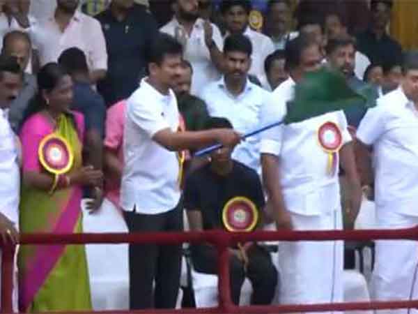 Udhayanidhi Stalin flags off Jallikattu event in Madurai (Photo/ANI)