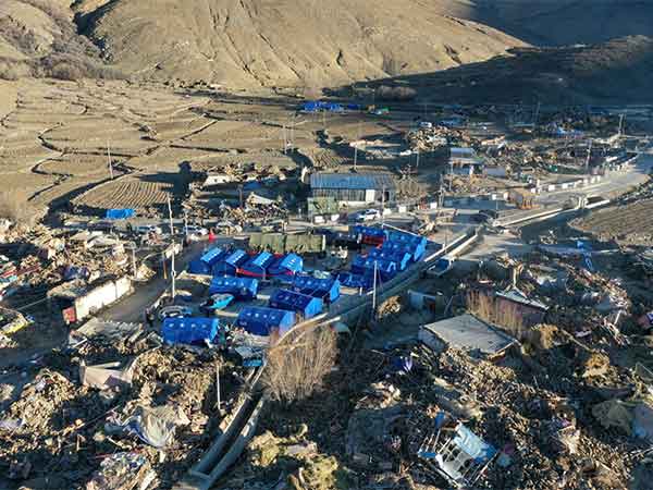 A drone view shows makeshift tents for quake-affected residents following the earthquake that struck Tingri county, Tibet Autonomous Region (Image/Reuters)