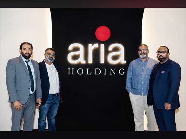 (R-L) Suraj Thampi (CEO of Aria Holding), Ajith Nayar (CEO of CamCom), Sreeharsha Subbanna (Executive Director - Vistas Global) and Syed Khaiser (VP of Business Services – Vistas Global)