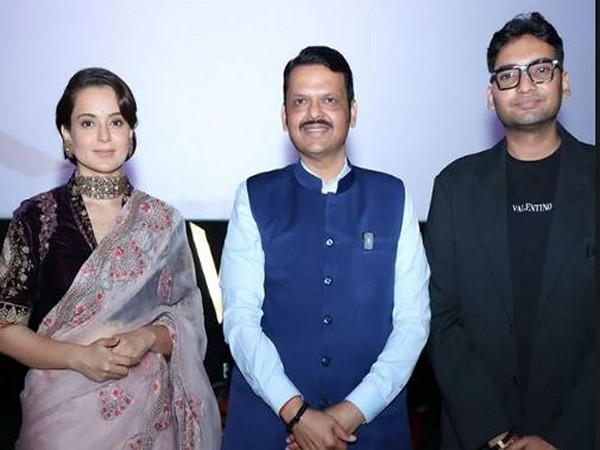 Kangana Ranaut, CM Fadnavis, Nishant Pitti (Photo/instagram/@kanganaranaut