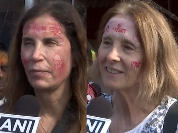 Foreign devotees in Prayagraj to attend Maha Kumbh Mela (Photo/ANI)