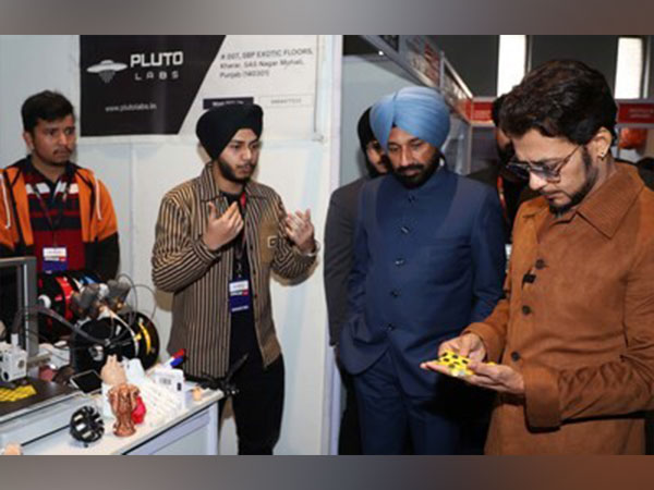 Shark Tank India judge and Shaadi.com founder Anupam Mittal at the exhibition of startups during the flagship event organized by Chandigarh University to celebrate National Startup Day