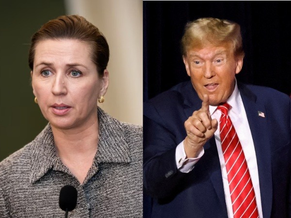  Denmark's Prime Minister Mette Frederiksen and US President-Elect Donald Trump (Images: Reuters)