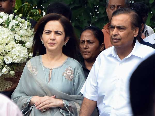Nita Ambani and Mukesh Ambani (File Photo/ANI)