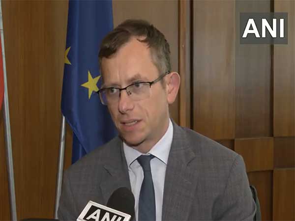 Chargé d’affaires of Poland to India, Sebastian Domżalski, speaking about Poland's stance on the Russia-Ukraine conflict and its defence priorities. (Photo: ANI)