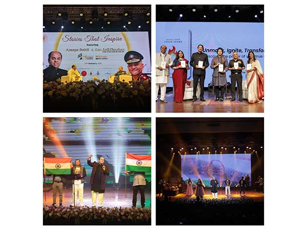 CDS General Anil Chauhan and celebrity singer Ameya Dabli at Ekam Satt Foundation’s 6th Anniversary, highlighting music therapy’s power to inspire unity, patriotism, and wellness