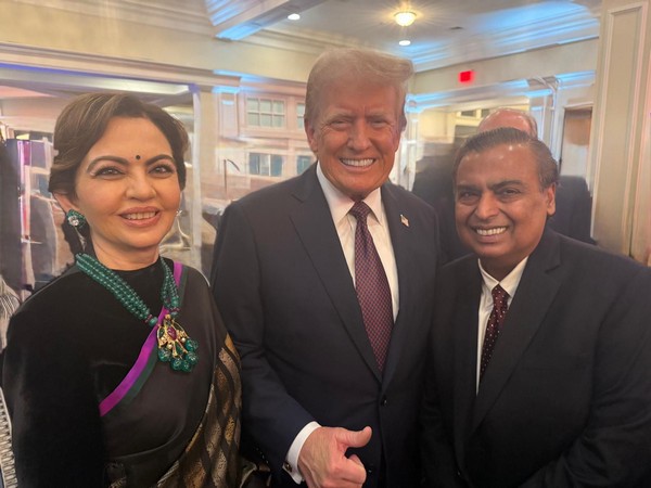Nita Ambani, Mukesh Ambani meet US President-elect Trump.