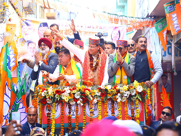 Uttarakhand CM Dhami's roadshow in Udham Singh Nagar (Photo/Pushkar Singh Dhami's X)