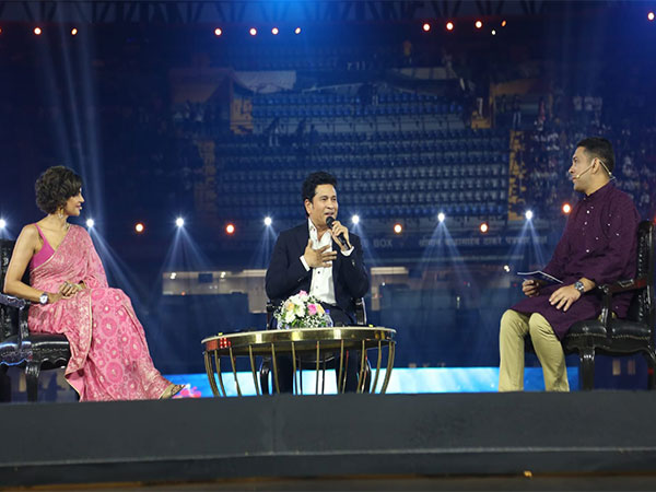 Sachin Tendulkar during Wankhede Stadium’s golden jubilee celebration. (Picture: MCA)