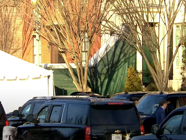 President-elect Donald Trump's convoy at St Johns Church (Photo credit: Reuters)