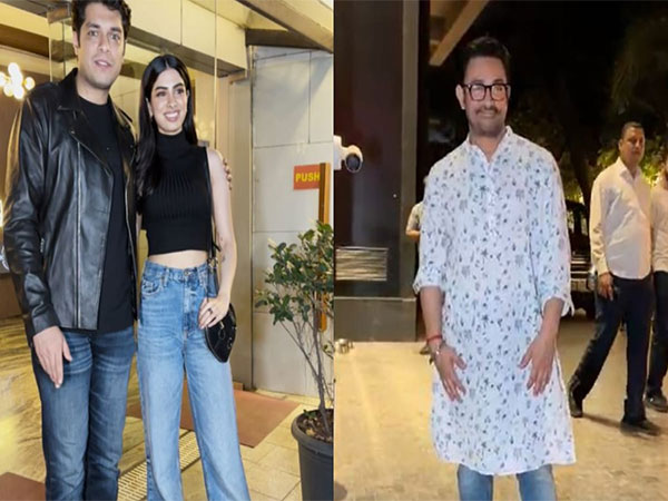 Aamir Khan attends screening of son Junaid Khan, Khushi Kapoor's Loveyapa screening (Photo/ANI)
