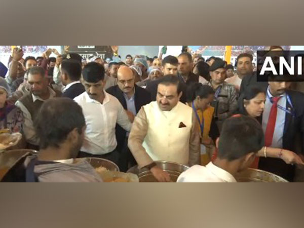 Gautam Adani, Chairman and Founder, Adani Group at ISKCON camp in Mahakumbh, Prayagraj (Photo/ANI)