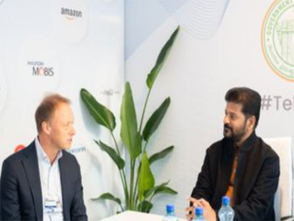 Telangana CM A Revanth Reddy with  (Photo/@TelanganaCMO)