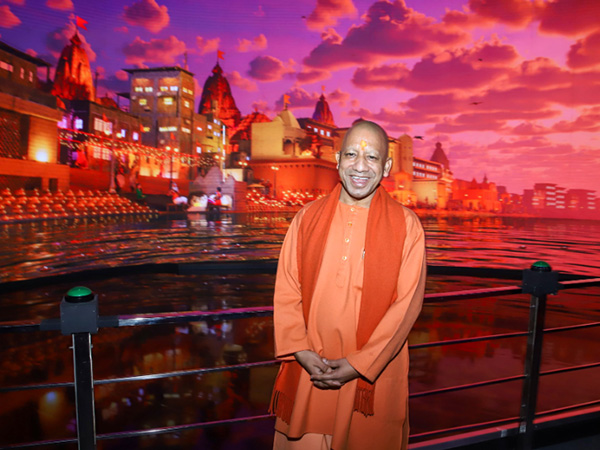 UP Chief Minister Yogi Adityanath in Prayagraj (Photo/ANI)