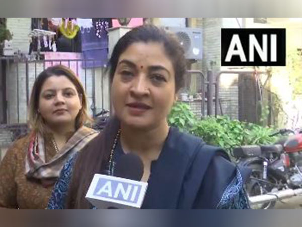 Congress candidate from Kalkaji assembly constituency Alka Lamba. (Photo/ANI)
