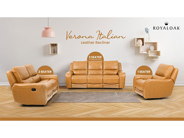 Royaloak Furniture Unveils the Verona Italian Leather Recliner Set – A Touch of Italian Elegance for Your Home