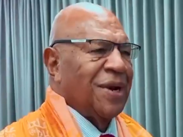 Fiji Prime Minister Sitiveni Rabuka. (Photo/Screengrab from Indian Minorities Foundation))