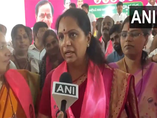  Bharat Rashtra Samithi MLC Kavitha  Kalvakuntla (Photo/ANI)