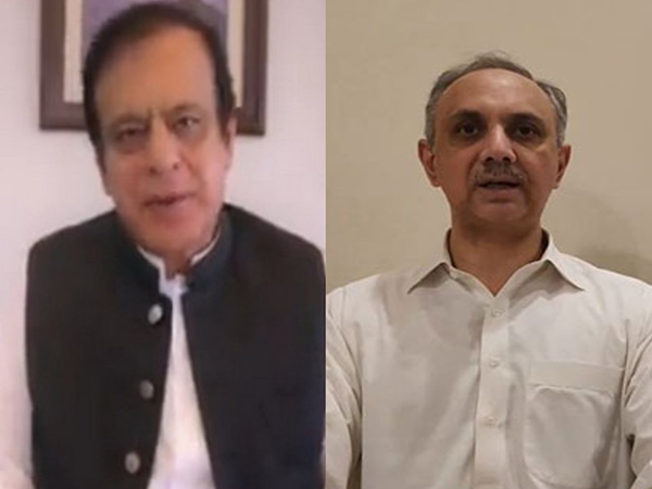 PTI leaders Shibli Faraz, Omar Ayub (Image Credit: X/@shiblifaraz)