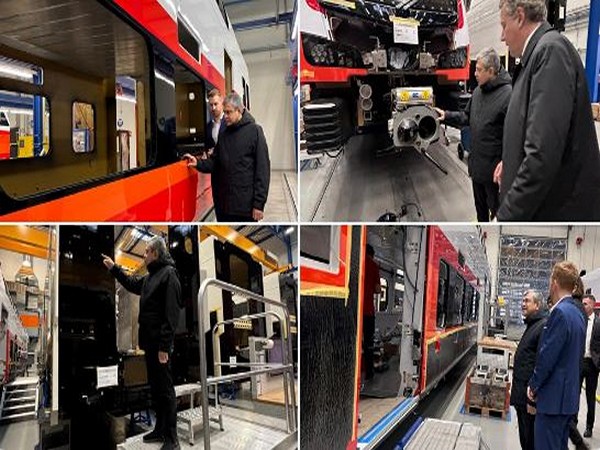 Union Minister Ashwini Vaishnaw visits rail coach manufacturing plant of Stadler Rail in Switzerland (Image: X/@AshwiniVaishnaw)