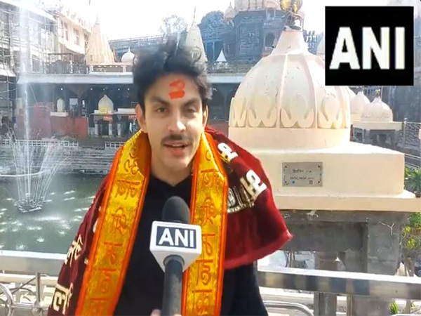 Veer Pahariya at Mahakaleshwar Temple (Photo/ANI)