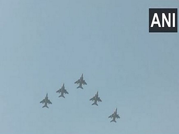 IAF's fly past, during full dress rehearsal for Republic Day. (Photo/ANI)