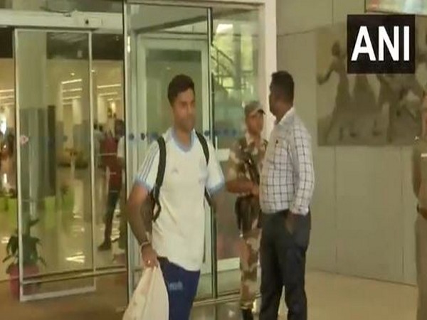 Skipper Suryakumar Yadav arriving in Chennai. (Photo- ANI)