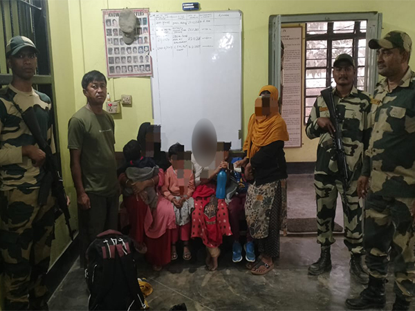 BSF Meghalaya foils illegal border crossing attempt, arrests 6 Bangladeshi nationals (Photo/ANI)