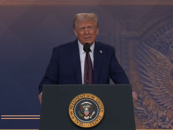US President Donald Trump delivering remarks at the World Economic Forum (Photo/ X@WhiteHouse)