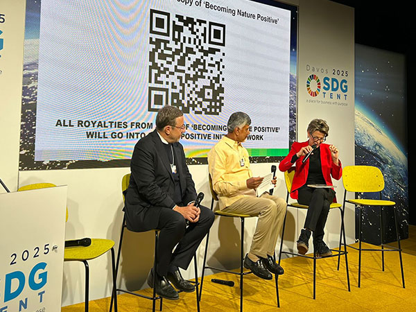 Andhra Pradesh CM N Chandrababu Naidu at WEF (Photo/@ncbn)