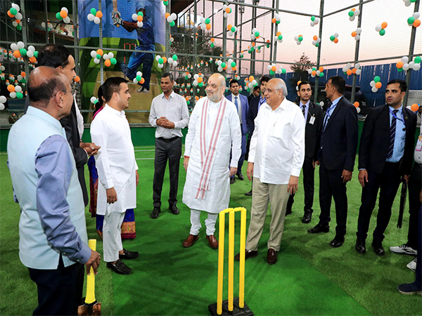 Union Minister Amit Shah (at inauguration of Sports Complex Photo/ANI) 