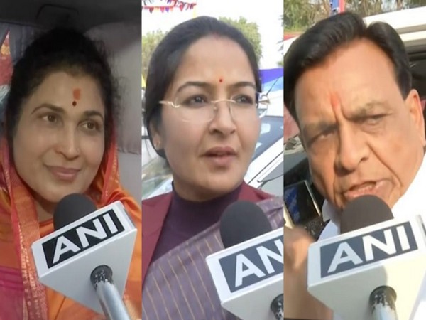 MP Minister Krishna Gaur (L), MP Minister Pratima Bagri (M) and Deputy CM Jagdish Devda (R) (Photo/ANI)