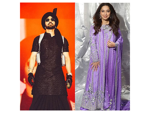 Diljit Dosanjh and Nidhi Dutta (Image Source: Instagram/@diljitdosanjh/@nidhiduttaofficial)