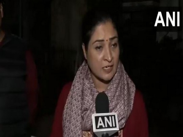 Congress candidate from the Kalkaji assembly constituency, Alka Lamba. (Photo/ANI)