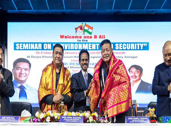 Arunachal CM Pema Khandu at the  ‘Environment and Security' seminar (Photo/ANI)