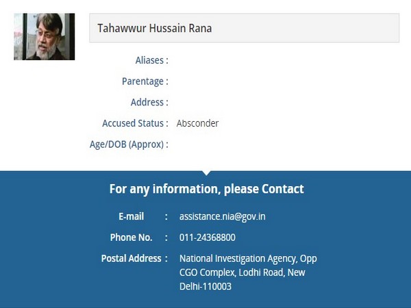 NIA most wanted notice Tahawwur Rana (Photo/X@NIA)