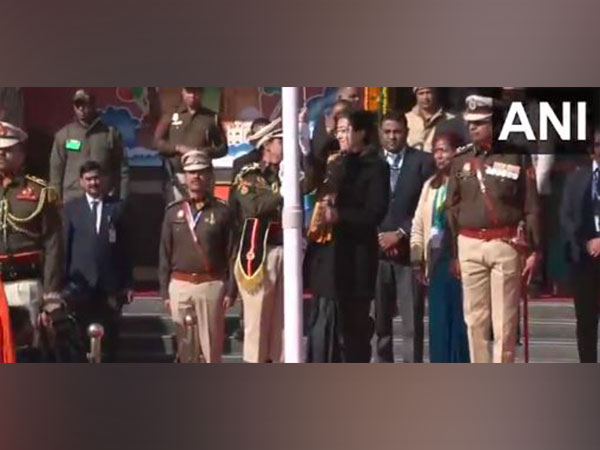 Visuals of Delhi CM Atishi unfurling the national flag (Photo/ANI) 