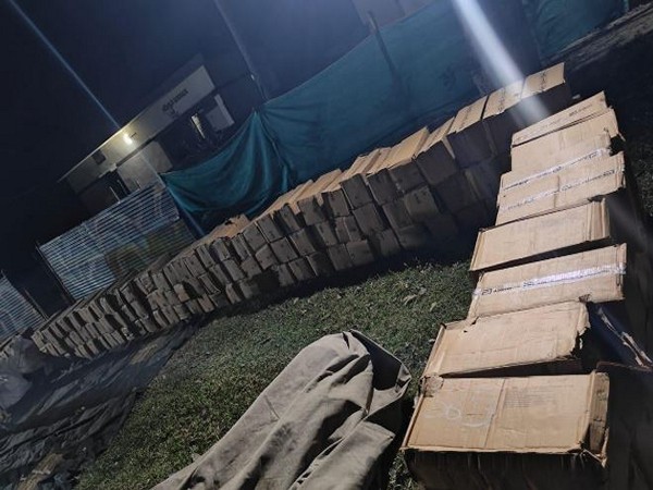 The boxes full of Phensedyl bottles were recovered from these storage tanks. (Photo/ANI)