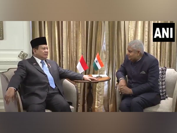 Vice President Jagdeep Dhankhar meets President of Indonesia, Prabowo Subianto (Photo/ANI)