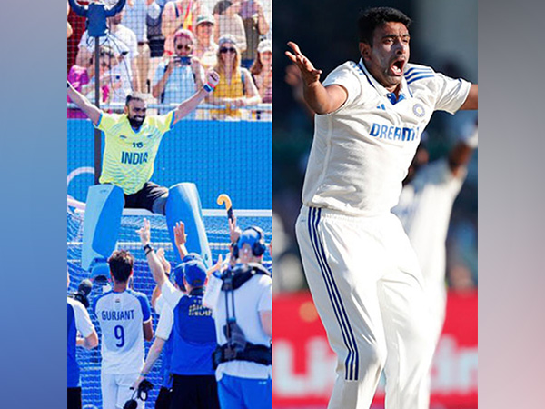 PR Sreejesh (L) and Ravichandran Ashwin (R) (Photo: @RandeepHooda/@BCCI/X) 