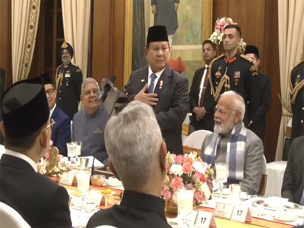 Indonesian President Prabowo Subianto at the special banquet (Image: X@rashtrapatibhvn)
